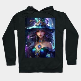 Abystyle's Alternate Art Fan Creation: Dark Magician Girl Lost Art Wall Art in Mystical Anime Vibe Hoodie